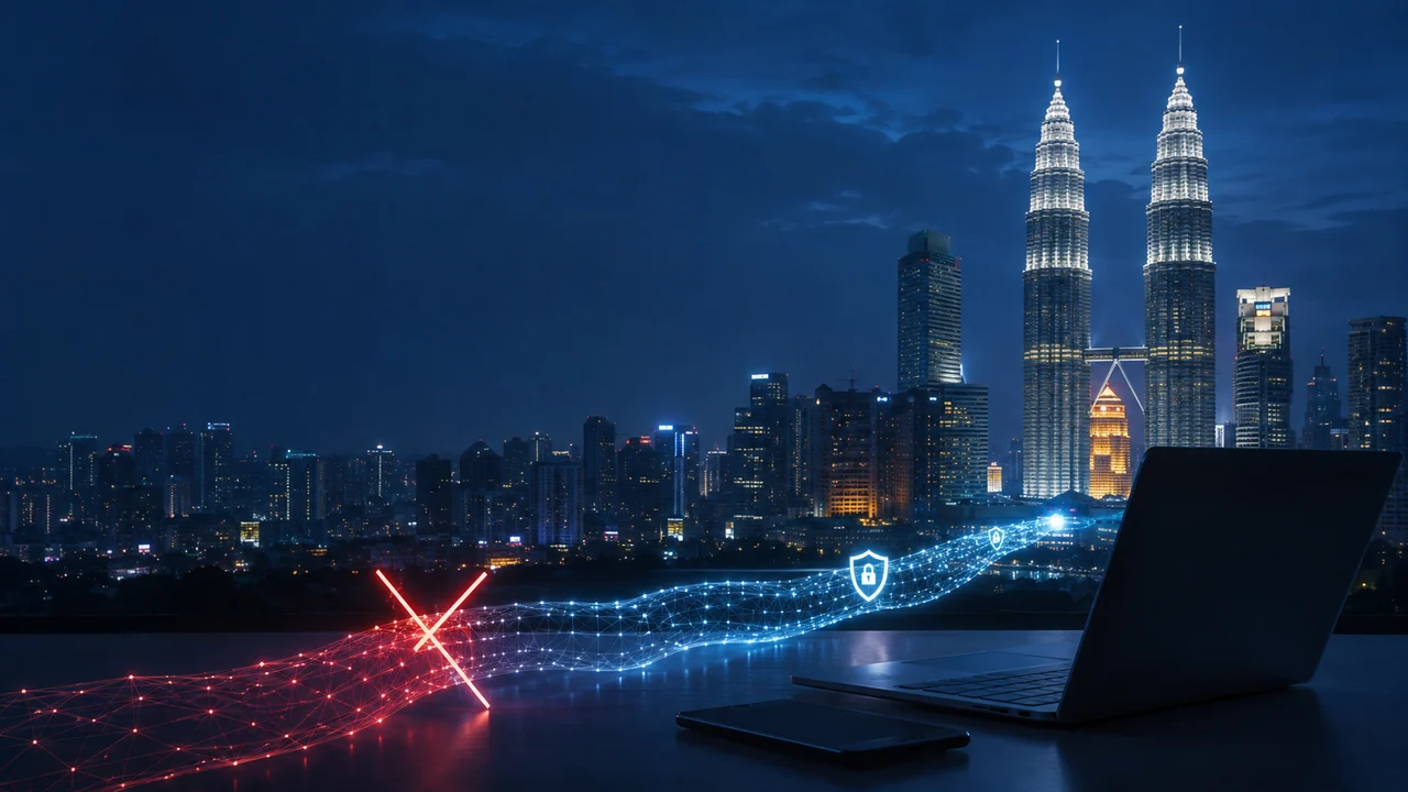Kuala Lumpur network filtering and VPN routing concept