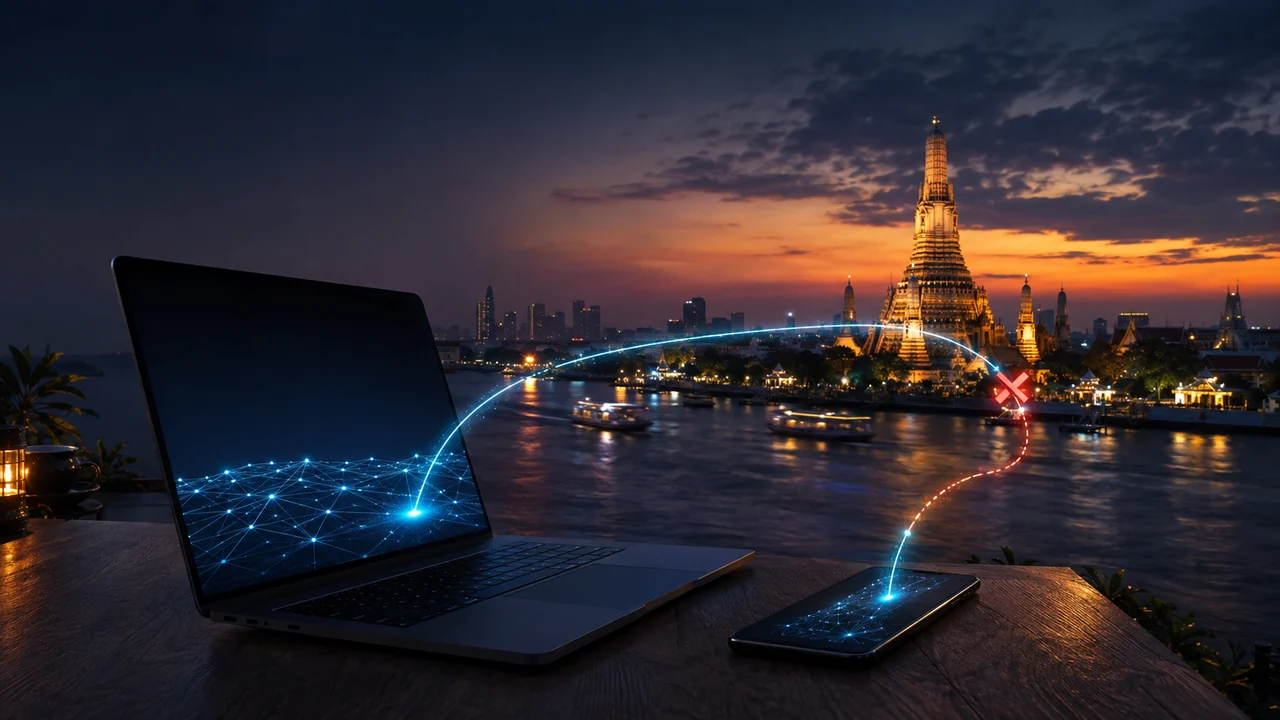 Bangkok network and VPN connectivity concept