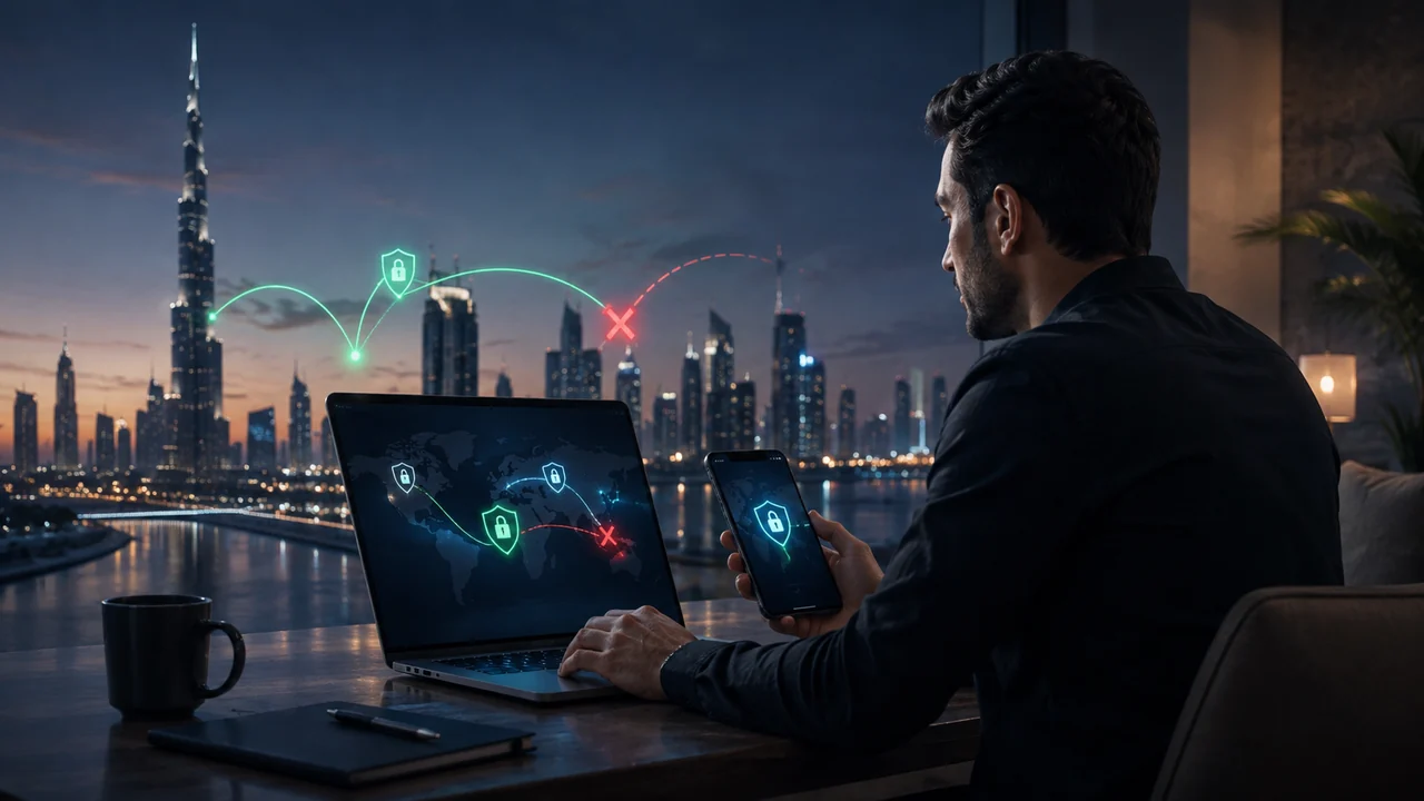 VPN connection troubleshooting on laptop and mobile devices in the UAE