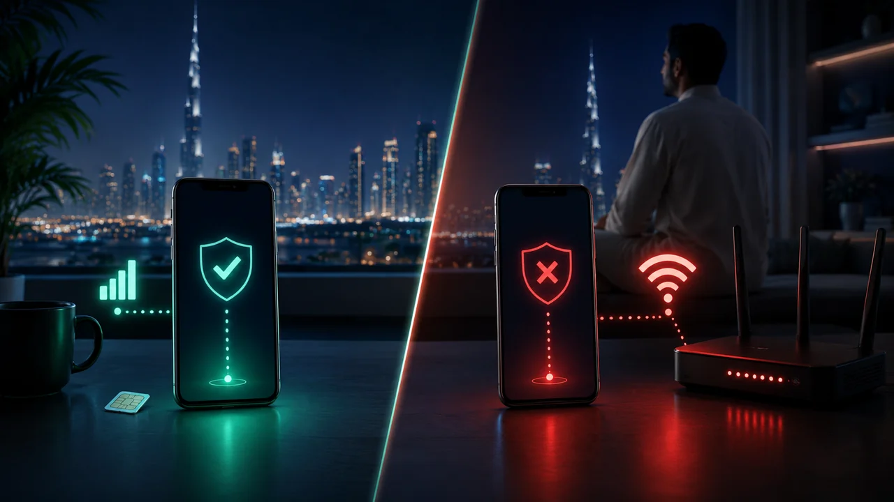 VPN working on mobile data but failing over Wi-Fi in the UAE