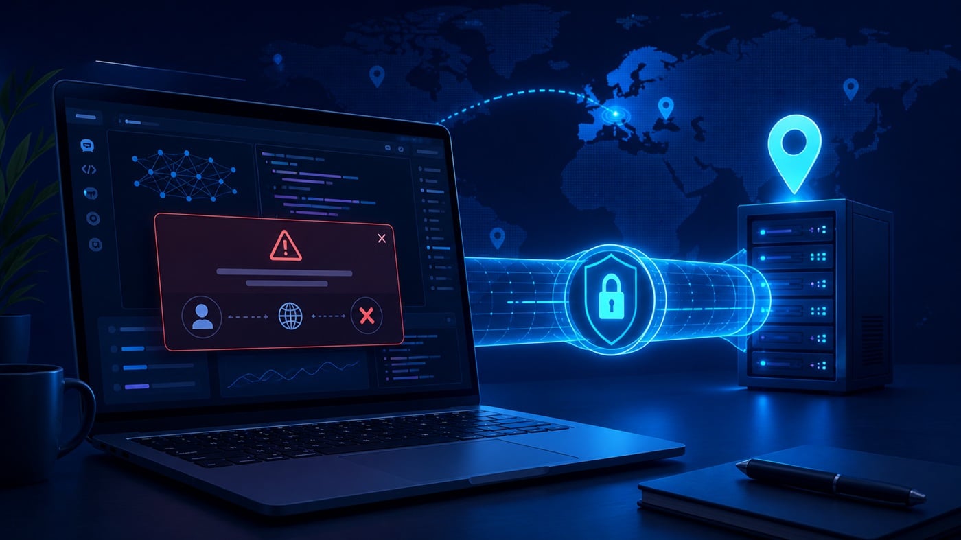 Google AI Studio region error with secure VPN connection