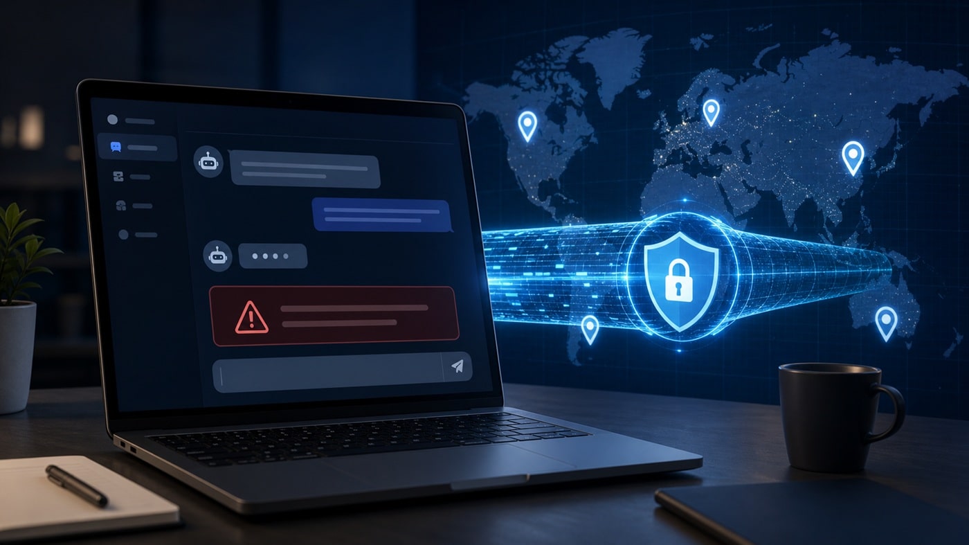 ChatGPT access issue with a secure VPN connection