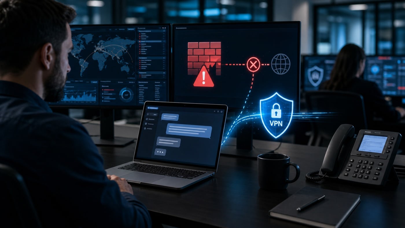 DeepSeek AI workplace access issue with VPN privacy protection