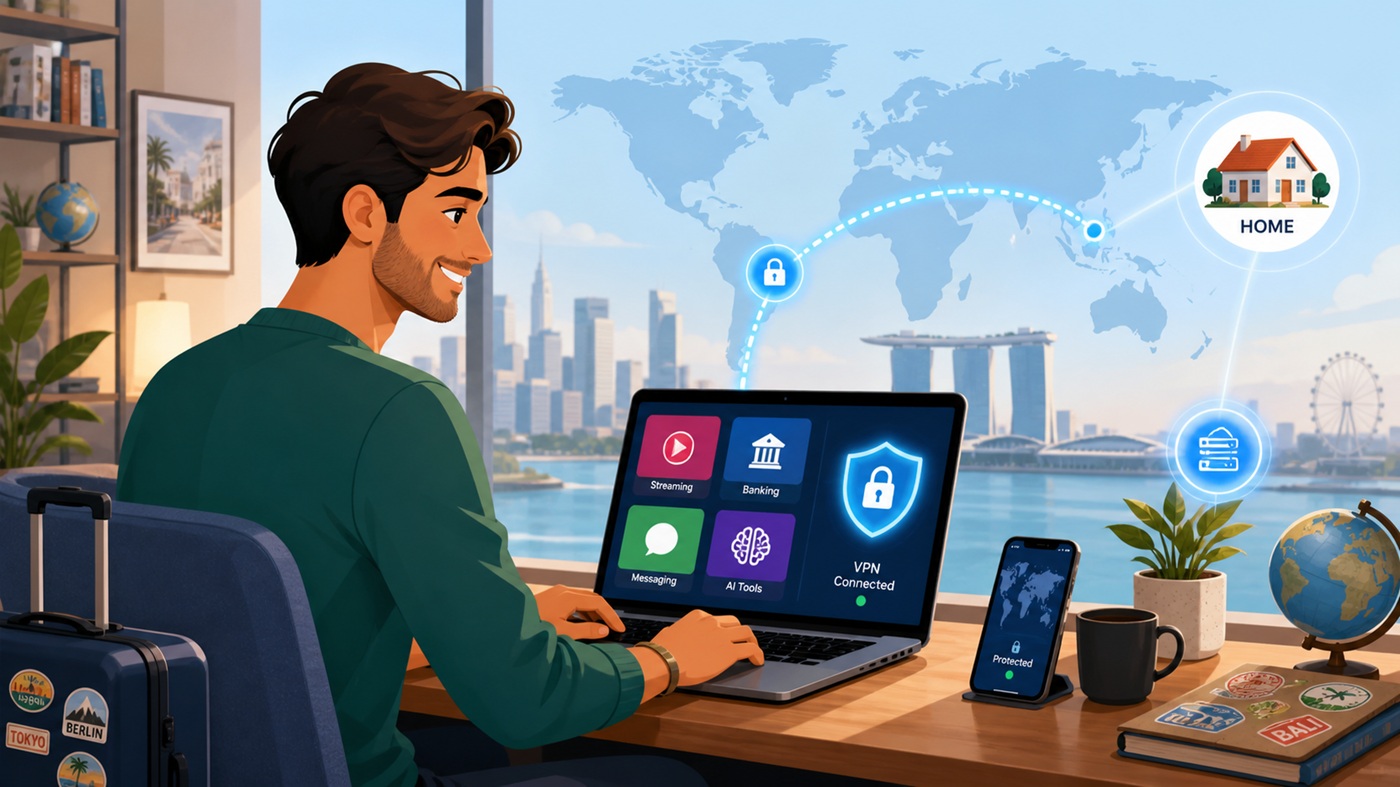 VPN for expats living abroad, home-country accounts, streaming, banking and secure browsing