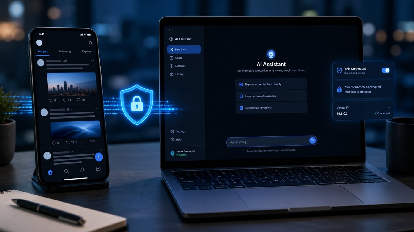 Grok and X AI access with VPN privacy protection